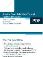 Building Peace Education Through Teacher Education: Beverly D. Shaklee Supriya Baily