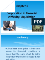 Corporation in Financial Difficulty: Liquidation