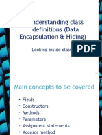 Understanding Class Definitions (Data Encapsulation & Hiding)