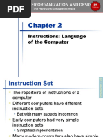 Instructions: Language of The Computer: Computer Organization and Design