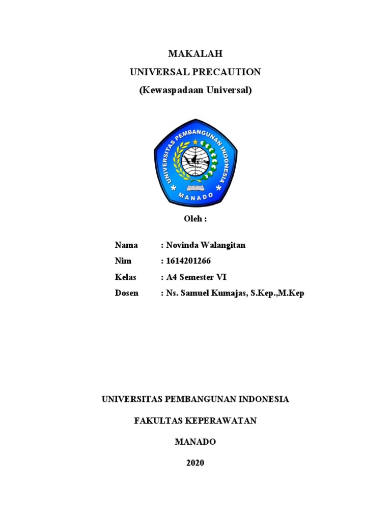 Makalah Universal Procation Oleh Novinda Walangitan | PDF | Kesehatan ...