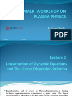 Summer Workshop On Plasma Physics: Dr. Swarniv Chandra