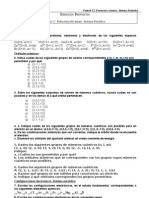 Unidad 12 Estructura Atómica - Sistema Periódico. Ejercicios Propuestos