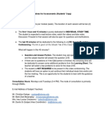 Class Routines and Guidelines For Assessments (Students' Copy)