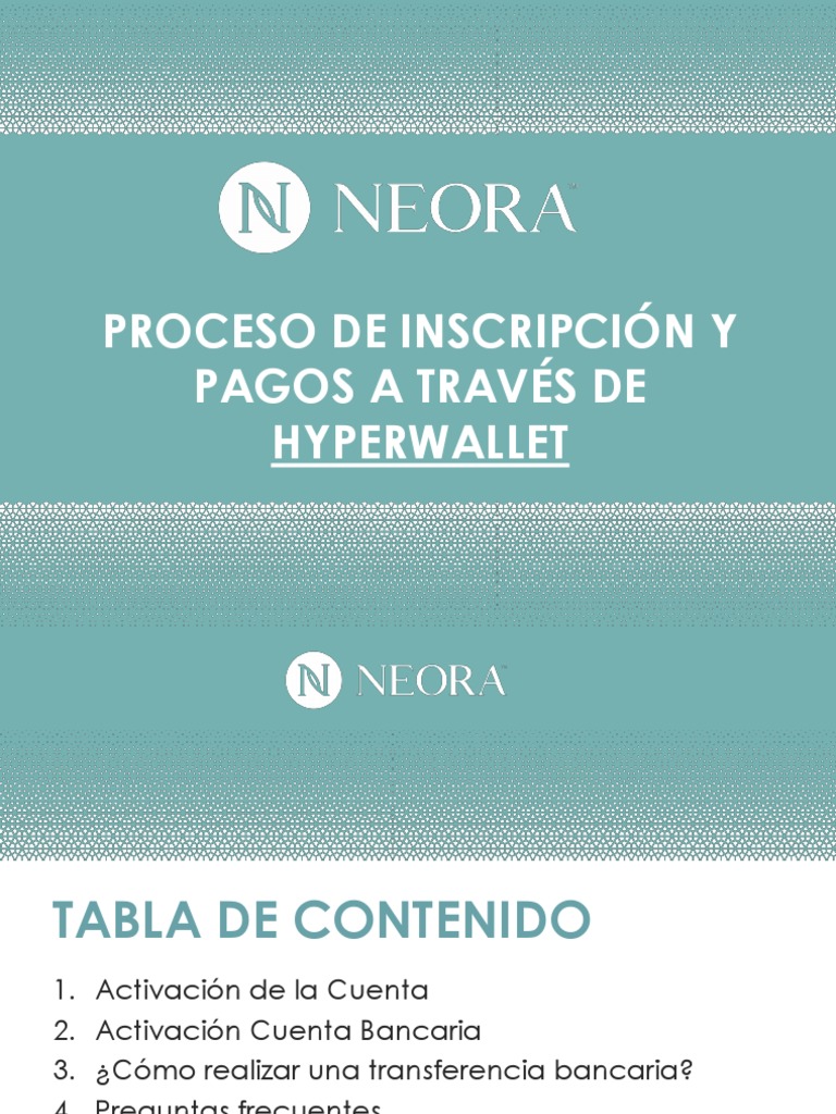 Proceso de Inscripción en Hyperwallet | PDF | Transferencia bancaria ...