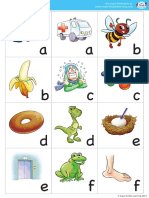 Alphabet Vocabulary Mini Cards Set 2 Lowercase PDF