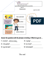 Grade 4 Unit 6 Vocabulary Worksheet - Homework 1