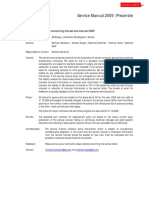 Liederung Des Anagementsystems: Service Manual 2009 - Preamble