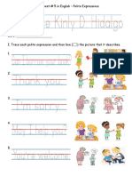 Name:: Worksheet # 5 in English - Polite Expressions