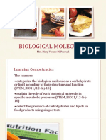 Biological Molecules: Mrs. Mary Vienne M. Pascual