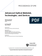 Advanced Optical Materials, Technologies, and Devices: Proceedings of Spie