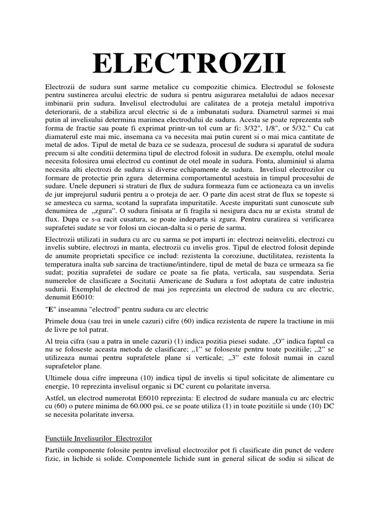 pentru electrozii de vedere