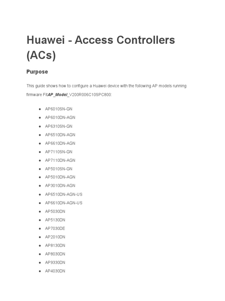 Guide Huawei Access Controllers (ACs) PDF Radius Ip Address