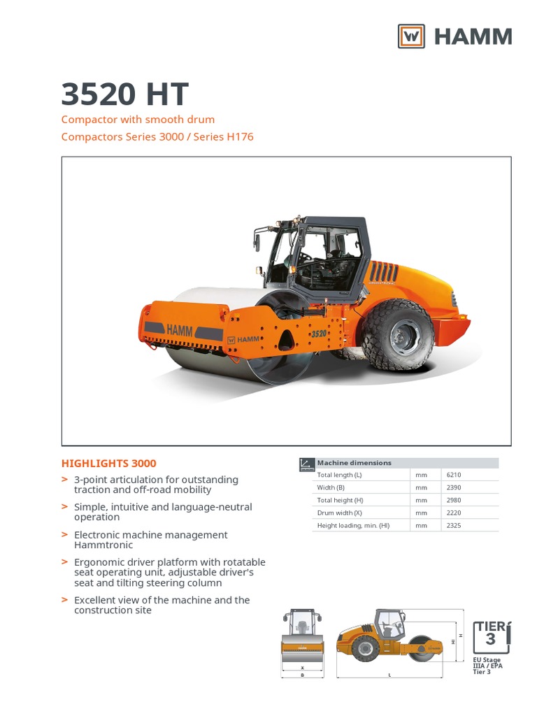 Compactor With Smooth Drum Compactors Series 3000 / Series H176 PDF