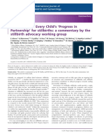 Every Woman, Every Child's Progress in Partnership' For Stillbirths: A Commentary by The Stillbirth Advocacy Working Group