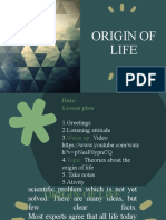 Origin of Life - 9th Grade