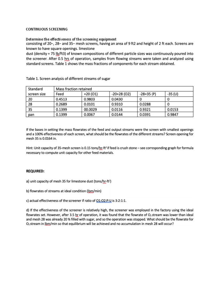 Continuous Screening Determine The Effectiveness of The Screening ...