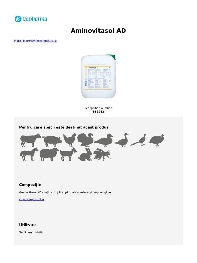 Aminovitasol AD | PDF