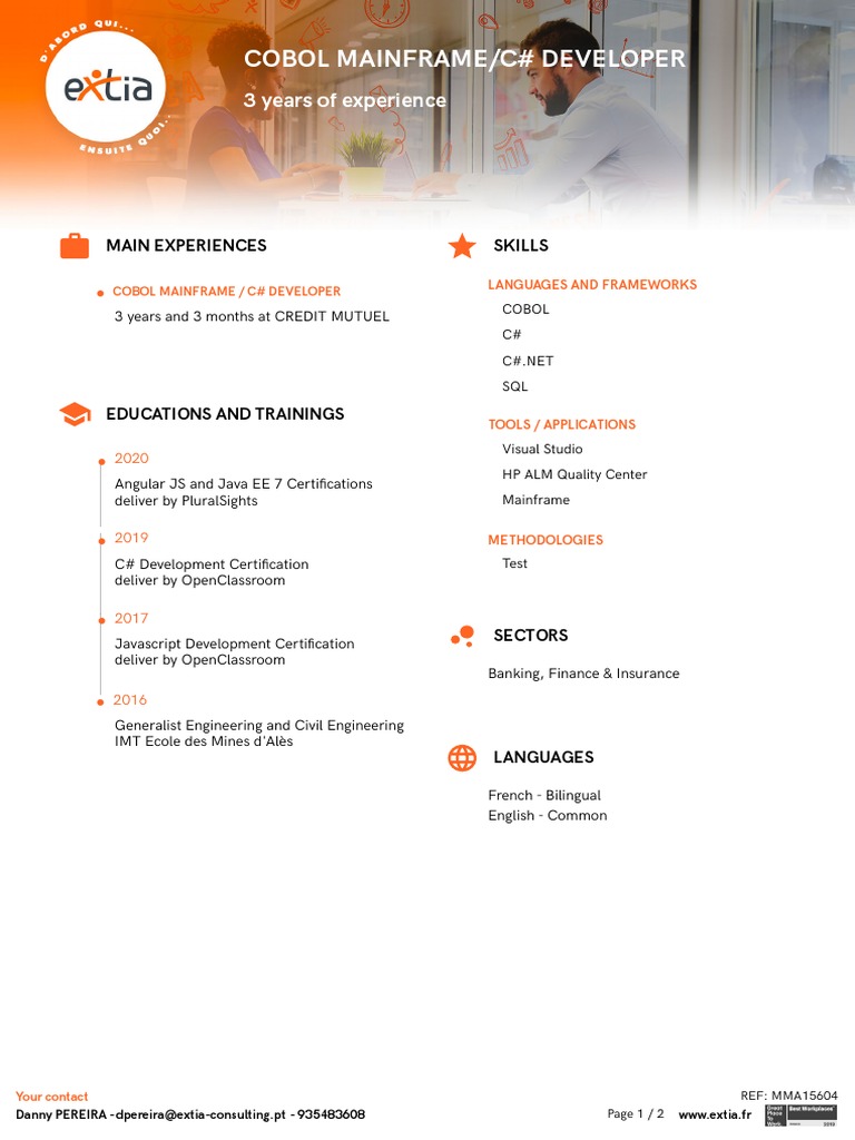 CF - MM - Lead COBOL Mainframe - C# Developer - Midsenior | PDF ...