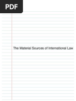 The material sources of international law