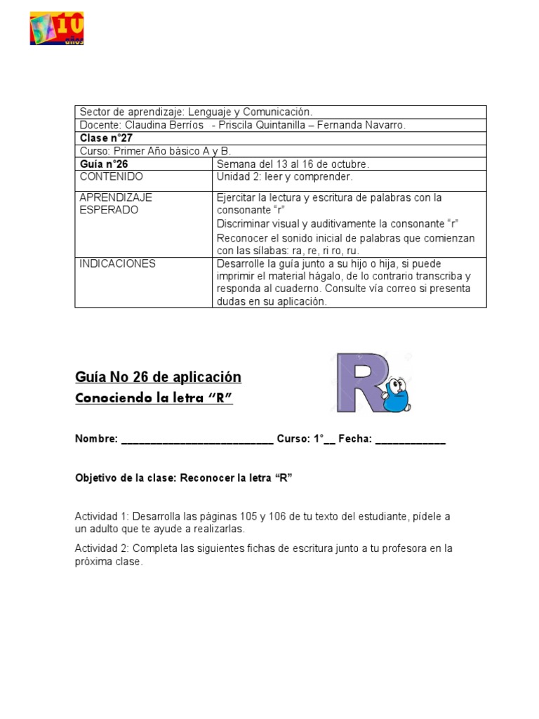 Aprendiendo la Letra 