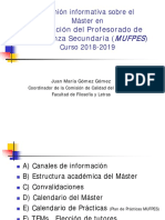 Presentacion Informativa MUFPES 2018-19