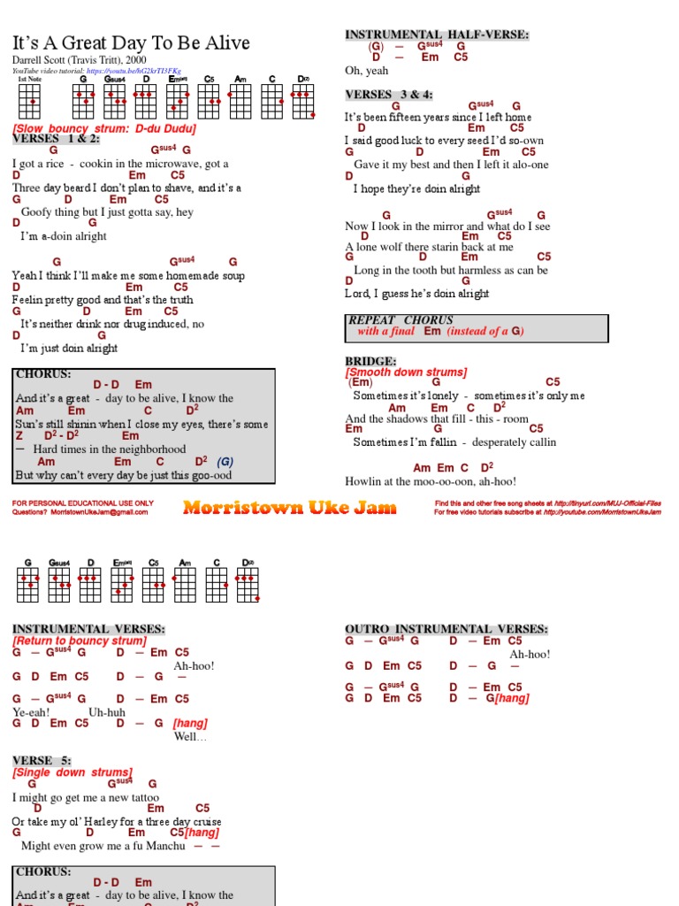 Extraordinary Great Day To Be Alive Lyrics Images