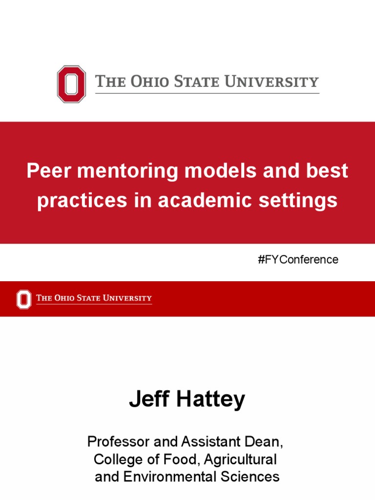 Peer Mentoring Models and Best Practices in Academic Settings | PDF ...