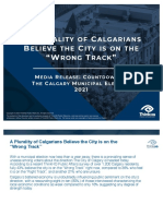 A Plurality of Calgarians Believe The City Is On The Wrong Track: ThinkHQ