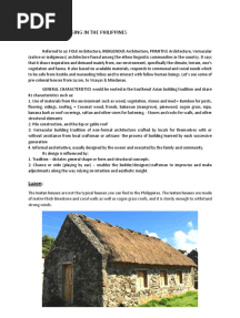 Precolonial Housing in The Philippines: Luzon