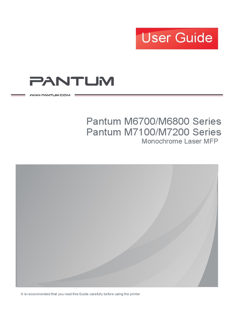 Pantum M6700 M6800 M7100 M7200 Series User Guide en V1 0 PDF | PDF ...
