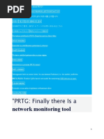 "PRTG: Finally There Is A: Network Monitoring Tool