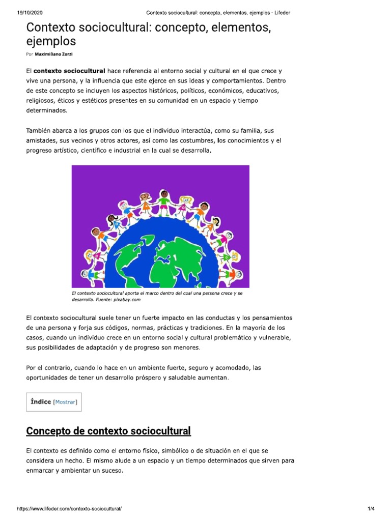 Contexto Sociocultural | PDF