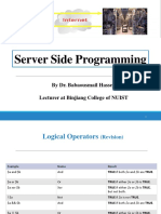 Server Side Programming: by Dr. Babaousmail Hassen Lecturer at Binjiang College of NUIST