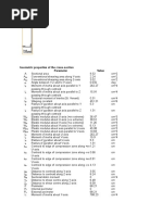 Geometric Properties of The Cross-Section Parameter Value: V, y V, Z