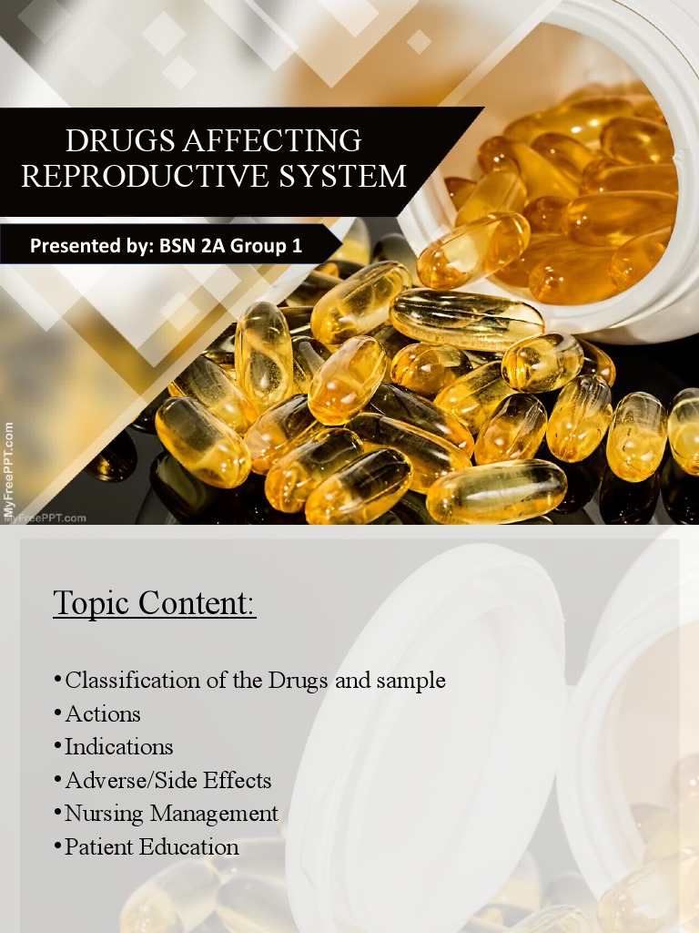 Drugs Impacting Reproductive Health | PDF | Menstruation | Menopause