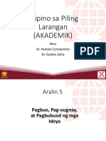 Aralin 6 Pagbuo Pag Uugnay at Pagbubuod PDF