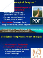 The "Ecological Footprint": The Environmental Impact of A Person or Population