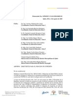 Memorando Nro. MINEDUC-CGAF-2020-00629-M Quito, D.M., 31 de Agosto de 2020