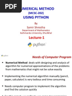 Numerical Method Using Python: (MCSC-202)