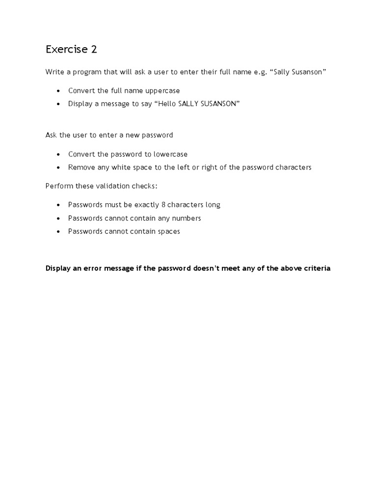 User Input and Password Program | PDF | Self-Improvement
