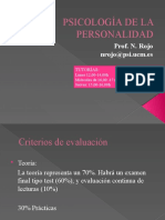 PSICOLOGÍA DE LA PERSONALIDAD Introducción