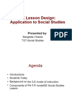 5E Lesson Design: Application To Social Studies: Presented by