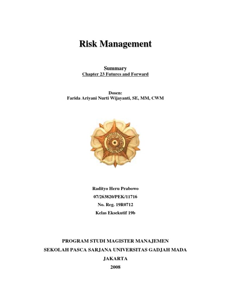 Futures in Risk Management Strategies | PDF | Futures Contract | Hedge ...