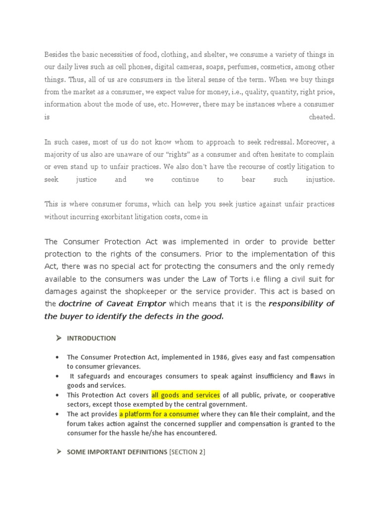Understanding Consumer Rights and Protection | PDF | Consumer ...