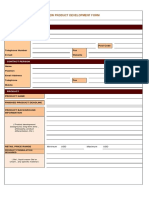 New Product Development Form: Please Complete This Form