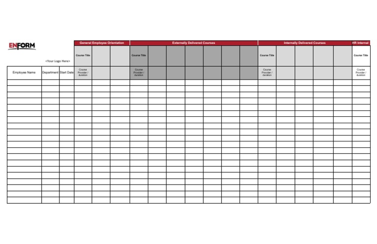 5 - 7.training Record Log - Template | PDF