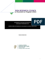 Government of Ireland Postgraduate Scholarship Programme 2021 Andrew Grene Postgraduate Scholarship in Conflict Resolution
