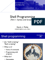 Shell Programming: (Part 1: Syntax and Scripting)