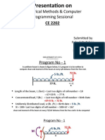 Numerical Methods & Computer Programming Sessional: Presentation On